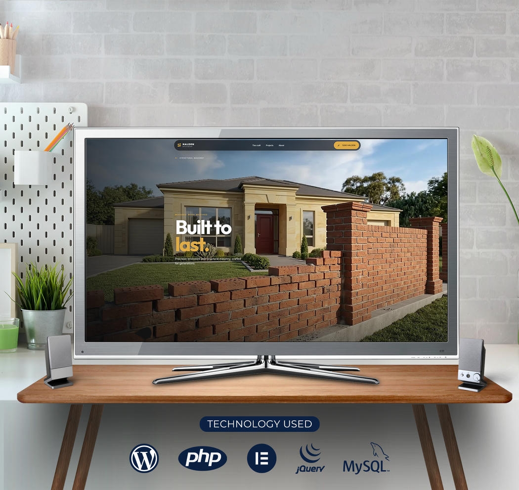 Halden Brickwork AI website header
