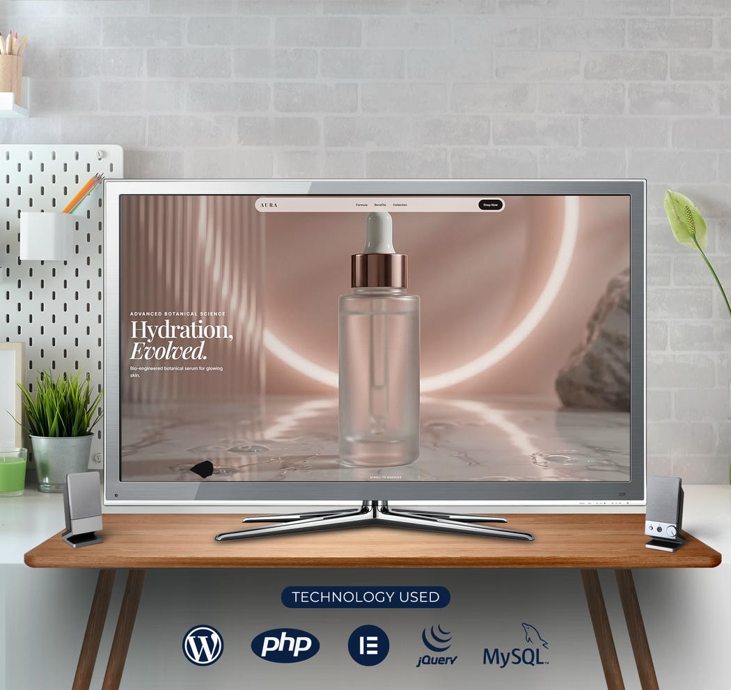 Aura Skin AI website header