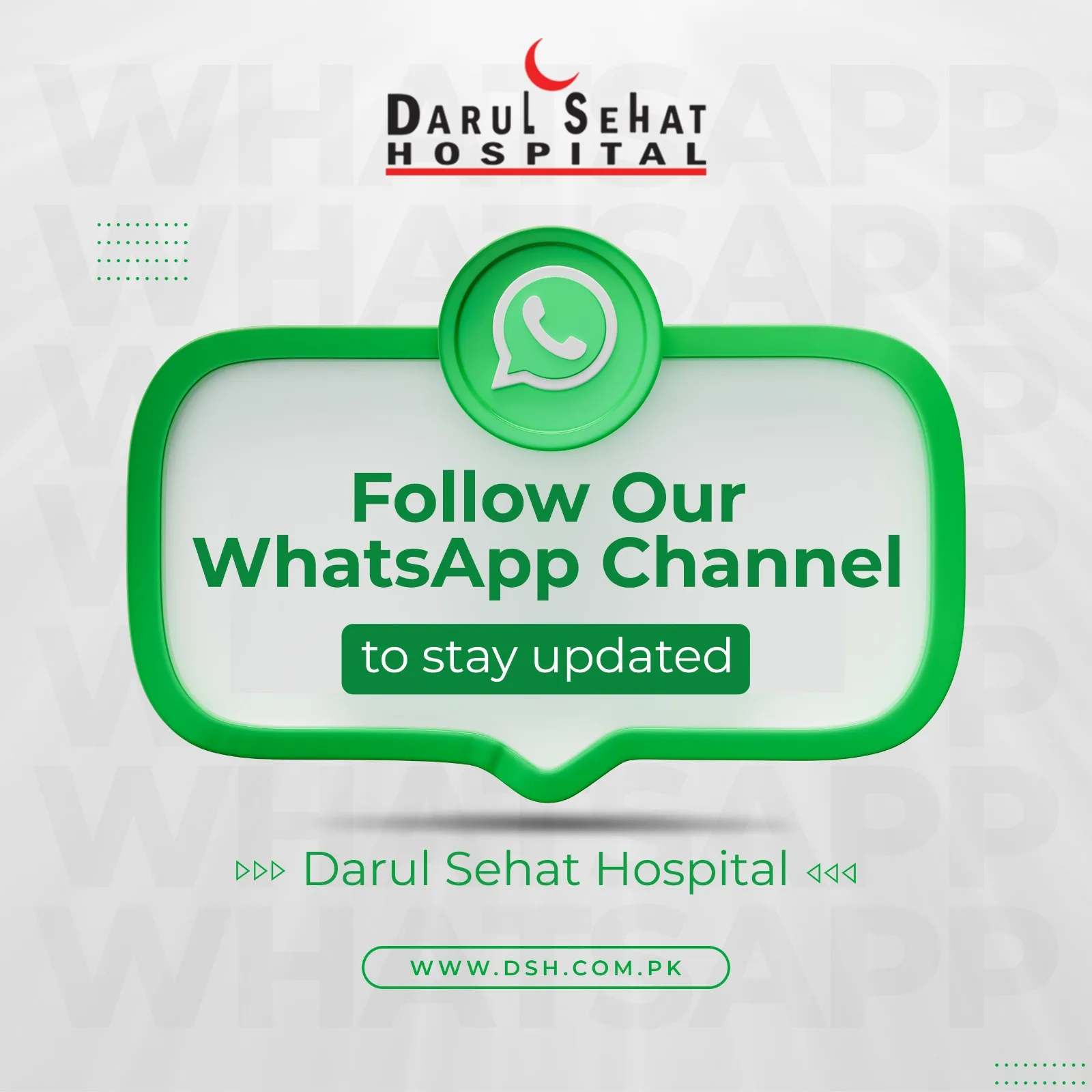 Darul Sehat Hospital campaign post