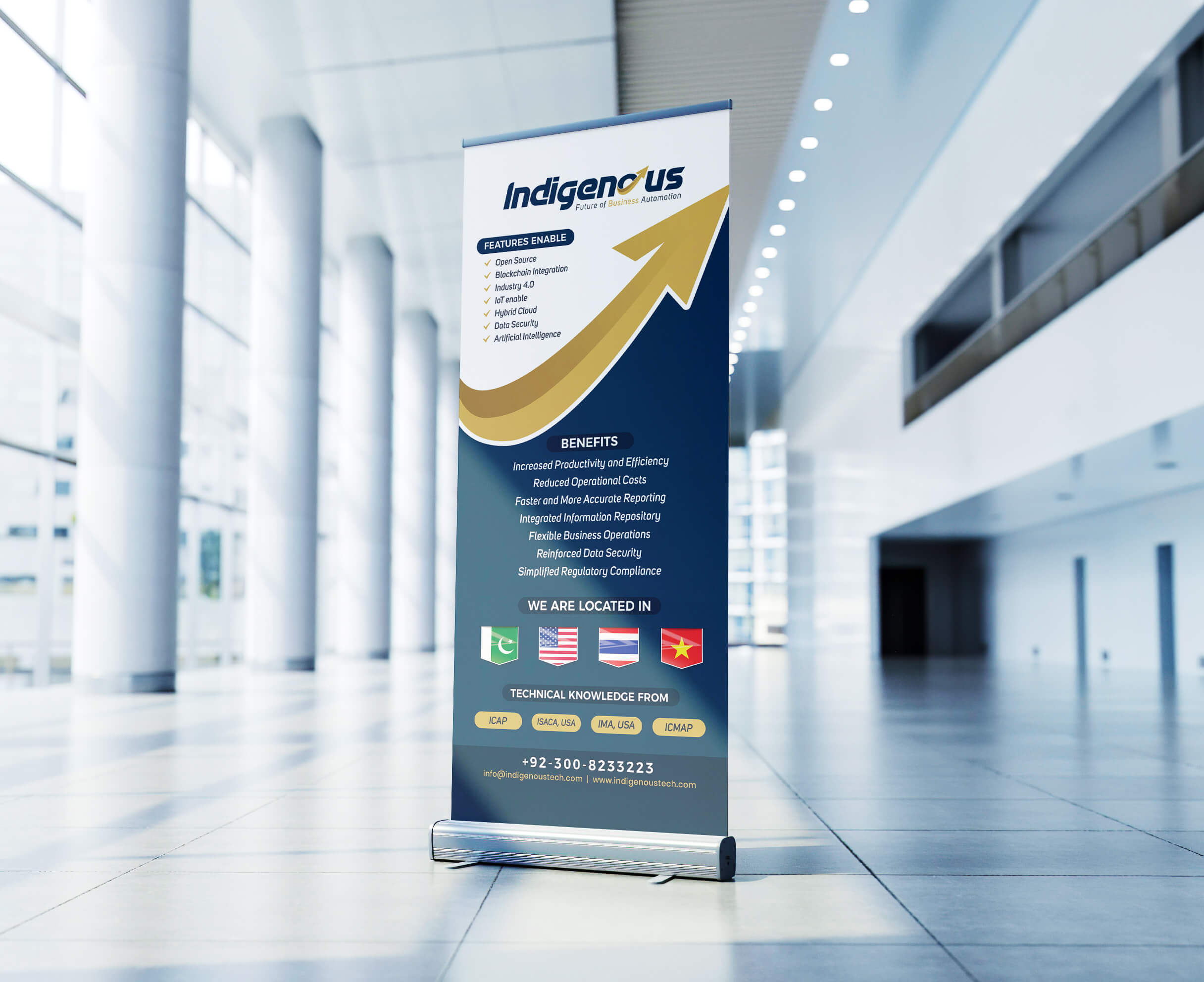 Boundless Technologies standee design