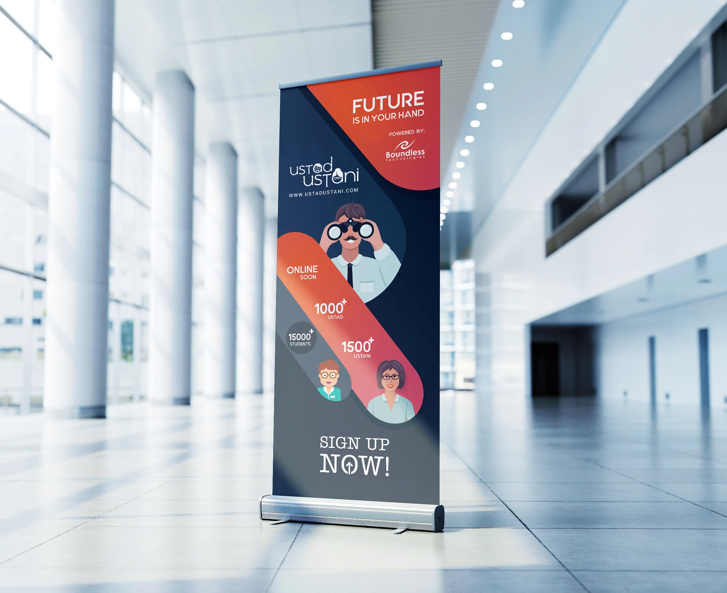 Boundless Technologies standee design