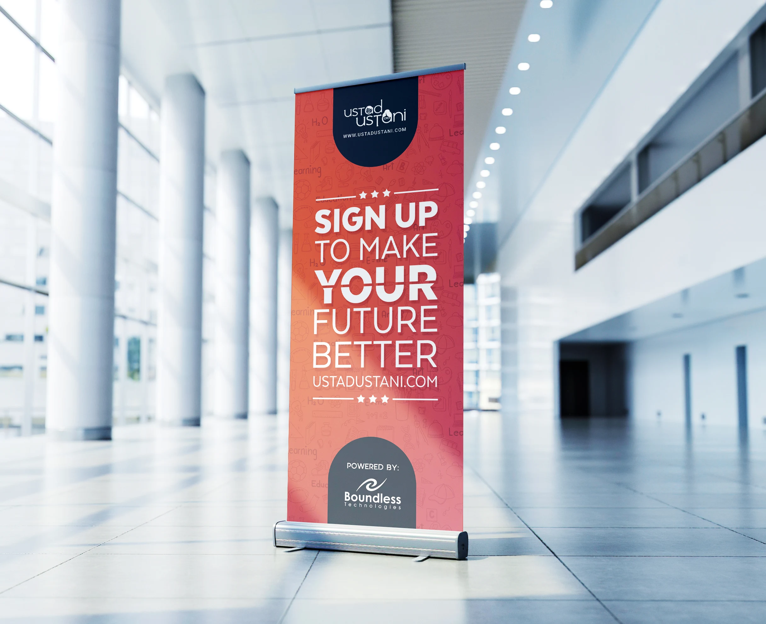 Boundless Technologies standee design