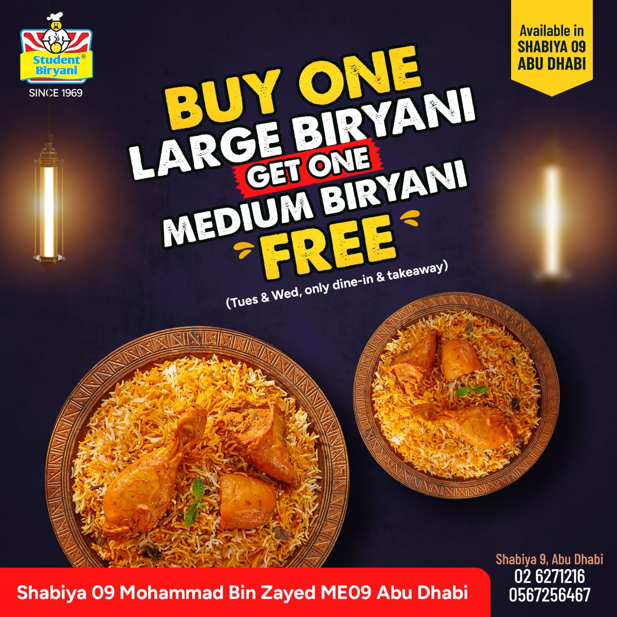 Student Biryani campaign post