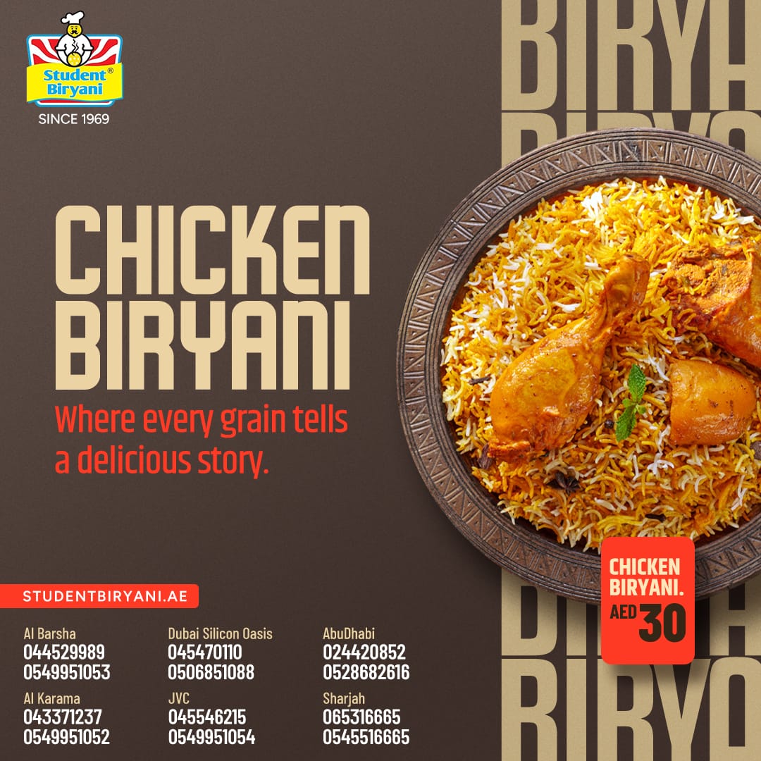 Student Biryani campaign post