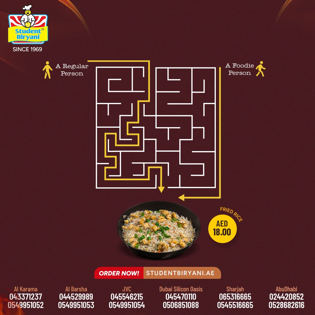 Student Biryani campaign post
