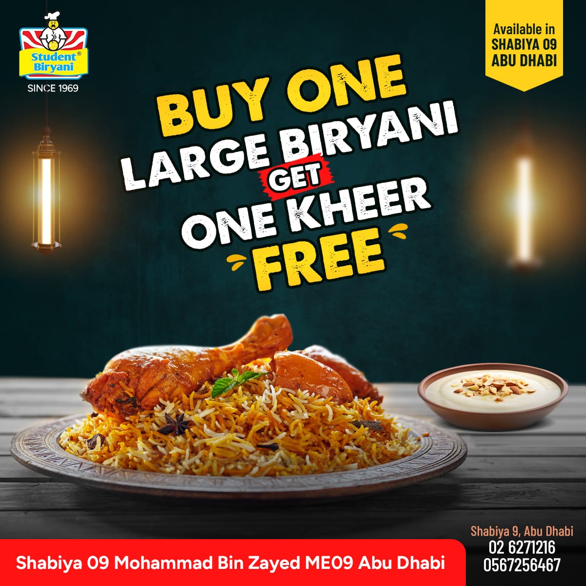 Student Biryani campaign post