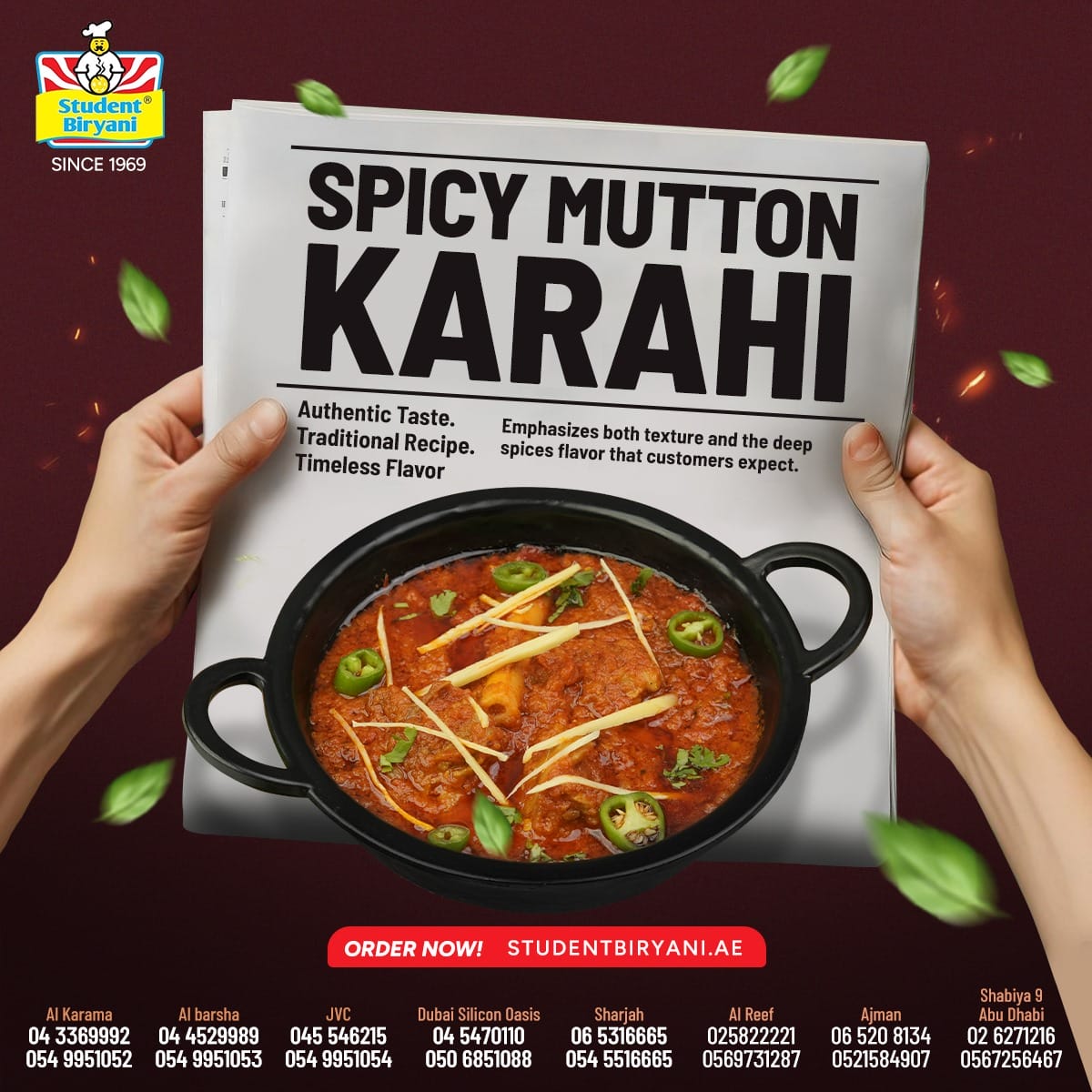 Student Biryani campaign post